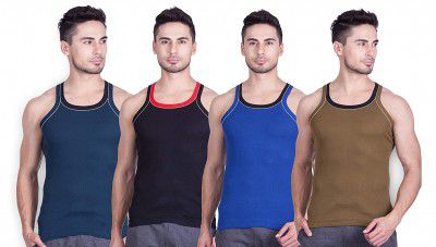 Lux Cozi Mens Cotton Vest (Pack of 4) 