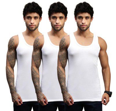 Lux Nitro Ultima Men’s Premium Cotton Vest – White