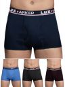 LUX PARKER 100% Cotton Assorted Semi Long Trunk for Men | Pack of 4...