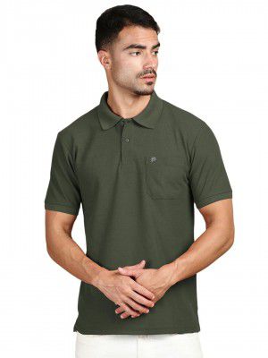 LUX PARKER Men's Solid Regular Fit Polo Shirt