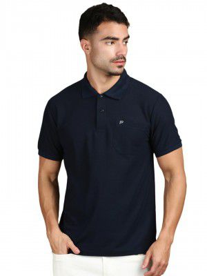 LUX PARKER Men's Solid Regular Fit Polo Shirt