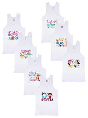 LUX PARKER Unisex Baby Regular Fit Vest Cotton | pack of 7