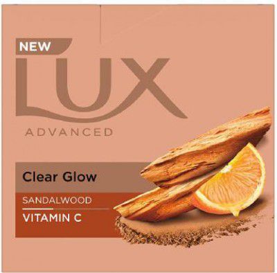 LUX Sandalwood, with Vitamin C, Bath Soap, 150g x 3 for Clear Skin (3 x 150 g)