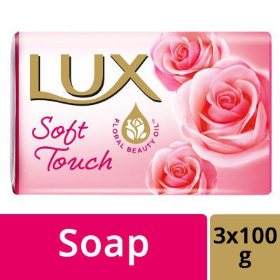 Lux Soft Glow Rose & Vitamin E Bathing Soap | Pack 3X100 g