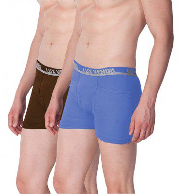 LUX VENUS Men's Cotton Classic Regular Solid Trunks