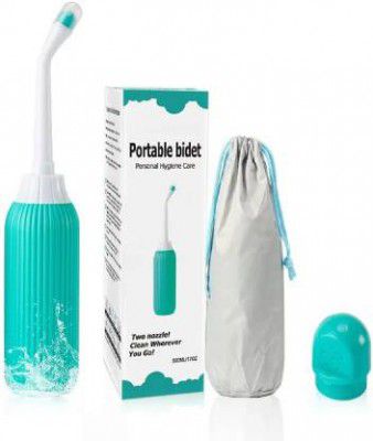 LUXEHOME Portable Retractable Travel Bidet with Bag/2 Nozzles Manual Bidets Manual Bidets  (green)