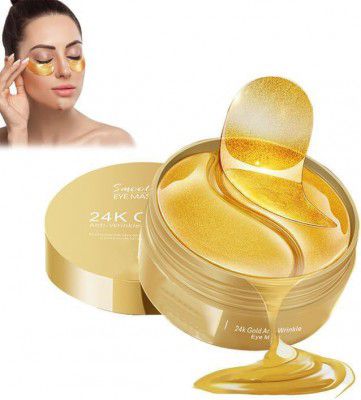 Luxenwell 24K Gold Under Eye Patches, 60 Pieces, Collagen and Hyaluronic Acid Treatment for Dark Circles and Fine Lines