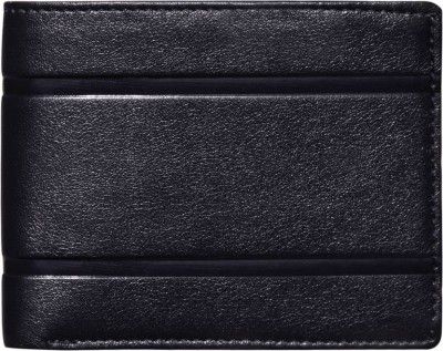 LUXIQE Men Casual Black Artificial Leather Wallet - Mini  (5 Card Slots)