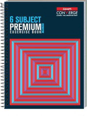 LUXOR 20703Exercise book 6 Sub,300 Pg,18cm*24cm Regular Notebook Ruled 300 Pages  (Black)