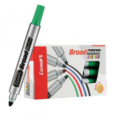 Luxor 971 Broad Marker - Green - Box of 10