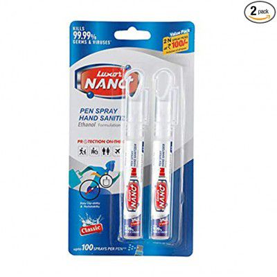 Luxor Nano Pen Spray Hand Sanitizer Twin Pack – 10 ml X 2 (20 ml)