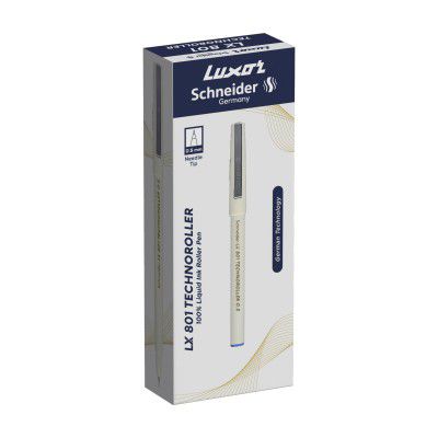 Luxor Schneider LX 801 Technoroller Roller Pen, 0.5 mm Needle Tip, 12 Units Pack