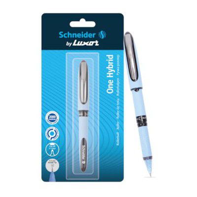 Luxor Schneider, One Hybrid Roller Ball Pen - Black, 0.5mm