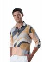 Luxrio Casual Printed Textured Fabric Shirt for Men Regular Fit Cotton Blend...