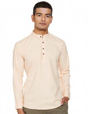 Luxrio Kurta for Men Cotton Blend Short Solid Slim Fit