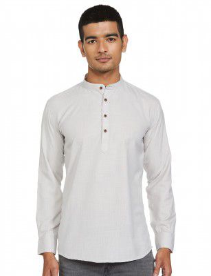 Luxrio Kurta for Men Cotton Blend Short Solid Slim Fit