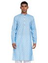 Luxrio Kurta for Men Cotton Blend Long Printed Straight Fit...