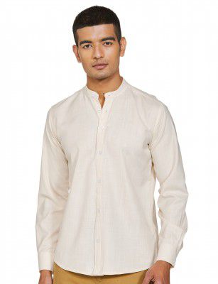 Luxrio Shirt for Men Casual Slim Fit Solid Cotton Blend Sky Blue Size 36