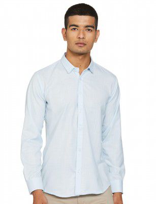 Luxrio Shirt for Men Casual Slim Fit Solid Cotton Blend