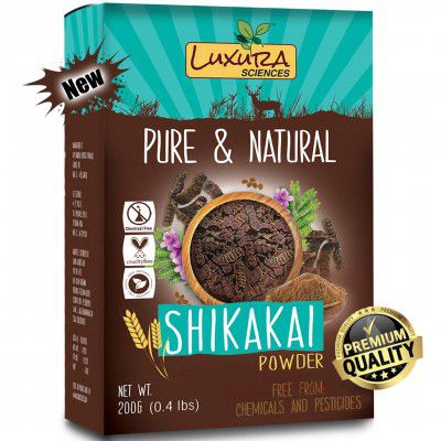 Luxura Sciences Shikakai Powder for Hair 200 G, Shikakai Powder Organic, Natural and Double Filtered