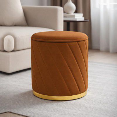 Luxury Velvet Ottoman Stool for Living Room & Bedroom 