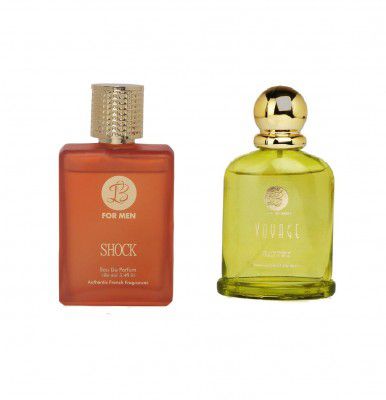 Lyla Blanc Mens SHOCK & Lyla Blanc Womens VOYAGE - (Set of 2 Perfume for Couple) (100ml each)