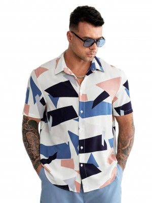 Lymio Casual Shirt for Men|| Shirt for Men|| Men Stylish Shirt || Men Printed Shirt (Squre)