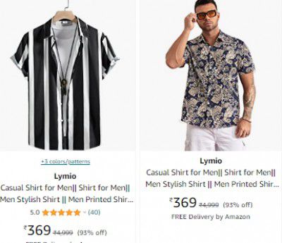 Lymio Casual Shirt for Men Upto 91% Off