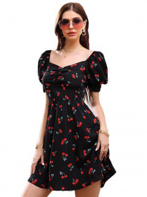 Lymio Dresses for Women Black Color Women Dress (525)
