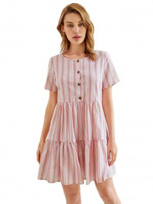 Lymio Dresses for Women Dusty Pink Color Women Dress (533)