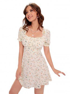 Lymio Dresses for Women White Color Women Dress (537)