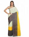 Lymio Womens Full Crushed Digital Printed CHINON Saree With Unstitched Blouse...