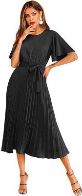 Lymio Womens Polyester A-Line Long Dress