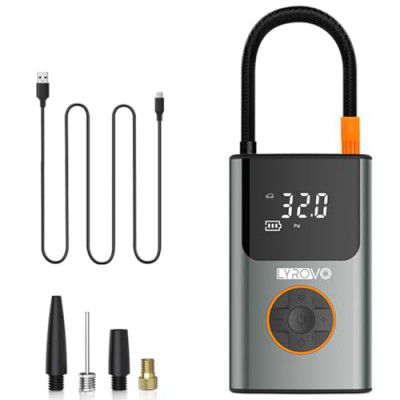 Lyrovo Cordless Smart Tyre Inflator for car and Bike metal Body