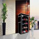 Lyzoo 4 Layer Dual Color Plastic Shoe Stand  (Black, Multicolor, 4 Shelves, DIY(Do-It-Yourself))...