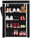 Lyzoo 4 Layer Solid Color Plastic Shoe Stand  (Black, 4 Shelves, DIY(Do-It-Yourself))...
