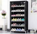 Lyzoo NextGEN Home Creative 6 layer collapsible shoe rack BLACK Plastic Shoe Stand  (6 Shelves, DIY(Do-It-Yourself))...