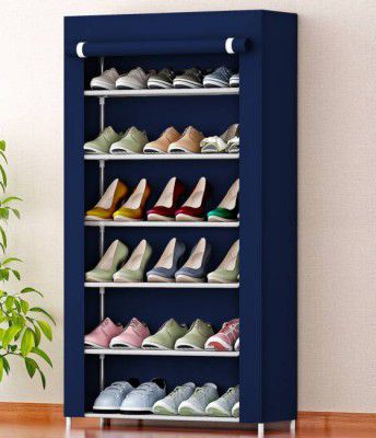 Lyzoo Shoe Rack accessories, plastic transparent layer for home Plastic Shoe Stand  (Blue, 6 Shelves, DIY(Do-It-Yourself))