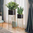 M H IMPEX New Modern Iron Metal Votik Planter for Home Living Room Office Bedroom Display Plant Stand Tall Indoor Plant Stand with Planter Pot...