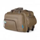 M MEDLER Aquiver Nylon 55 litres Waterproof Strolley Duffle Bag- 2 Wheels - Luggage Bag (Beige)...
