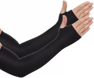 M MOD CON Cotton Arm Sleeve For Men & Women  (Free, Black)