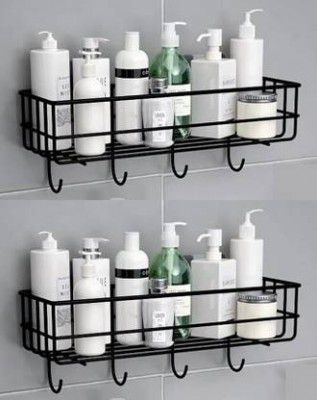 M Y Iron Wall Shelf (Black) - Number of Shelves 1