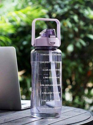 M Y Motivational Water Bottle 1 2000 ml Bottle (Pack of 1, Multicolor, PET)