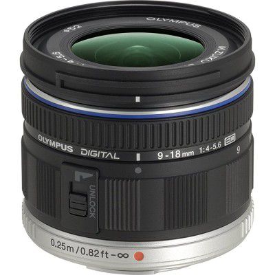 M.Zuiko Digital ED 9-18mm F4.0-5.6 Lens, for Micro Four Thirds Cameras