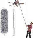 M9Gi Cleaning High Ceiling Fan Microfiber Feather Telescoping 100inch ExtensionPole Wet and Dry Duster...