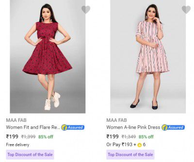 Maa Fab Womens Dresses up to 85% Off