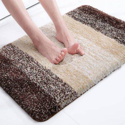 MAA HOME CONCEPT Microfiber Floor Mat  (Brown, Medium)