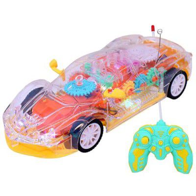 MABLE Transparent 3D Car 360 Degree Rotation, Auto Turning Sensor Feature Vehicle Toy