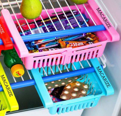 MACARIZE Fruits/Vegetables Kitchen Rack Plastic 02 pc