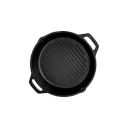 MACclite IRONIUM Cast Iron Pre-Seasoned Skillet Grill Pan/Kadai Grill Pan 26CM Dia with 2 Side Handle....